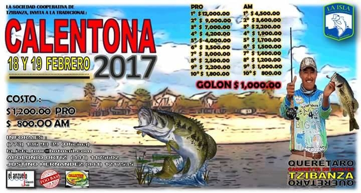 Torneo  Calentona 18 y 19 de Febrero en la Presa Zimapan