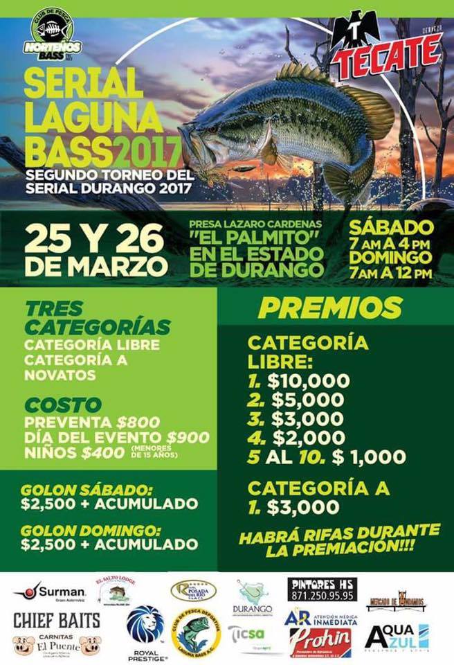 Serial Laguna Bass 2017: Segundo Torneo del Serial Durango 2017