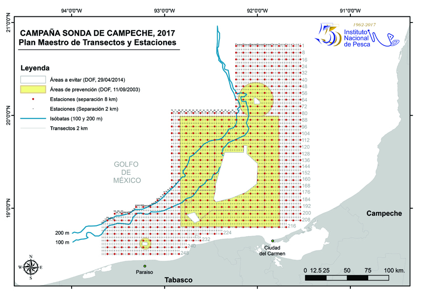 Evalúan recursos marinos con el Plan Maestro de Investigación para la Reactivación de la Actividad Pesquera en la Sonda de Campeche