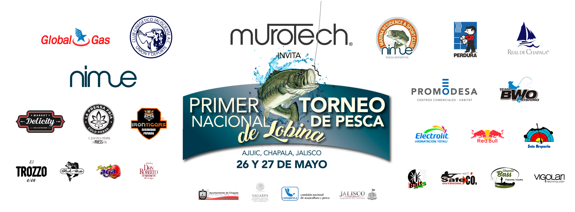 Primer torneo nacional de pesca de Lobina, Ajijic, Chapala, Jalisco