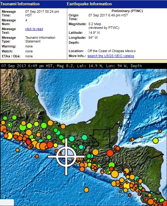 Es real la alerta de tsunami de tres metros en el Pacífico Medio con afectación a Chiapas, Oaxaca, Guerrero y Michoacán