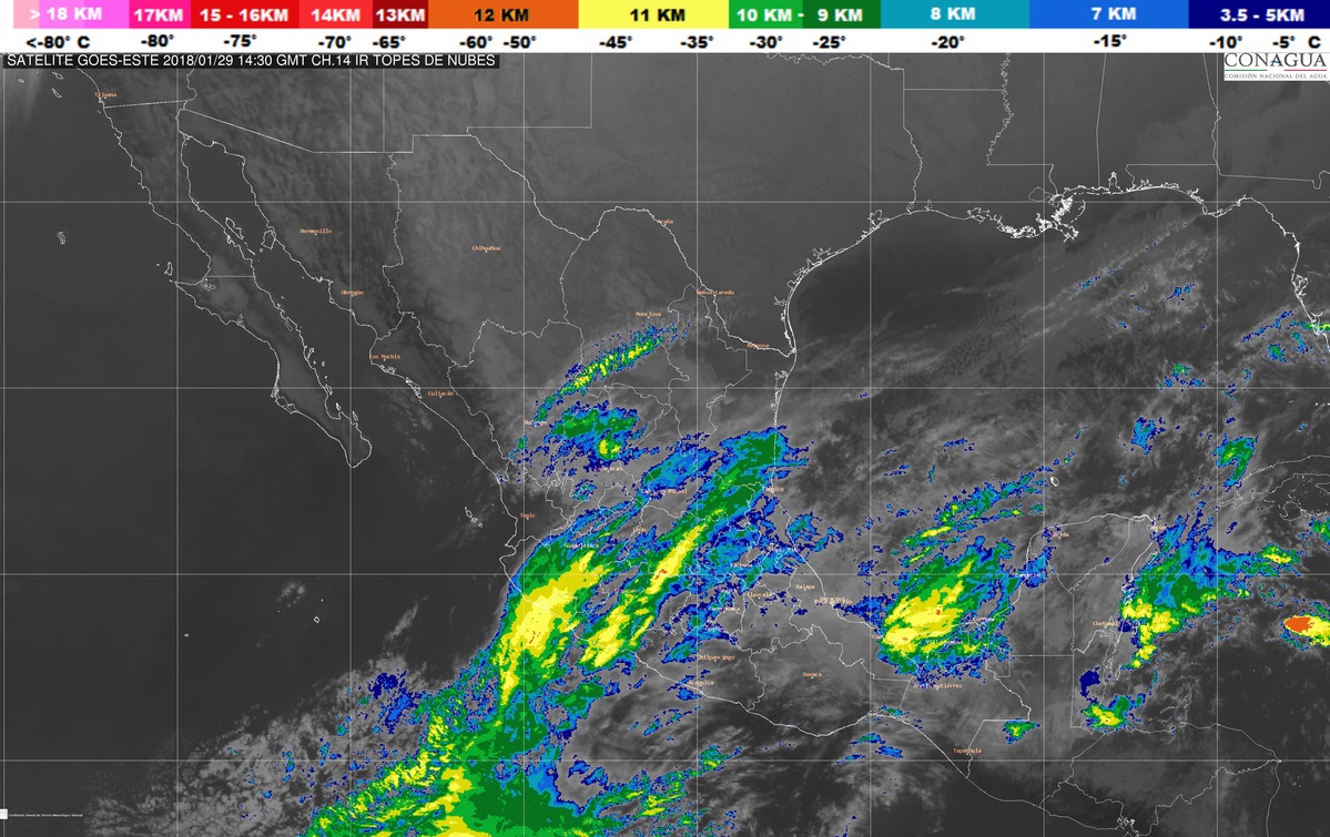 México amanece con ambiente frío y gélido; tormentas torrenciales en Chiapas y Tabasco