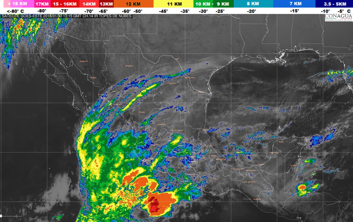 Ambiente gélido para gran parte de México y tormentas torrenciales en Chiapas y Tabasco