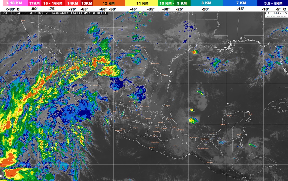 Durante las próximas horas se prevén lluvias intensas en el noreste de Oaxaca
