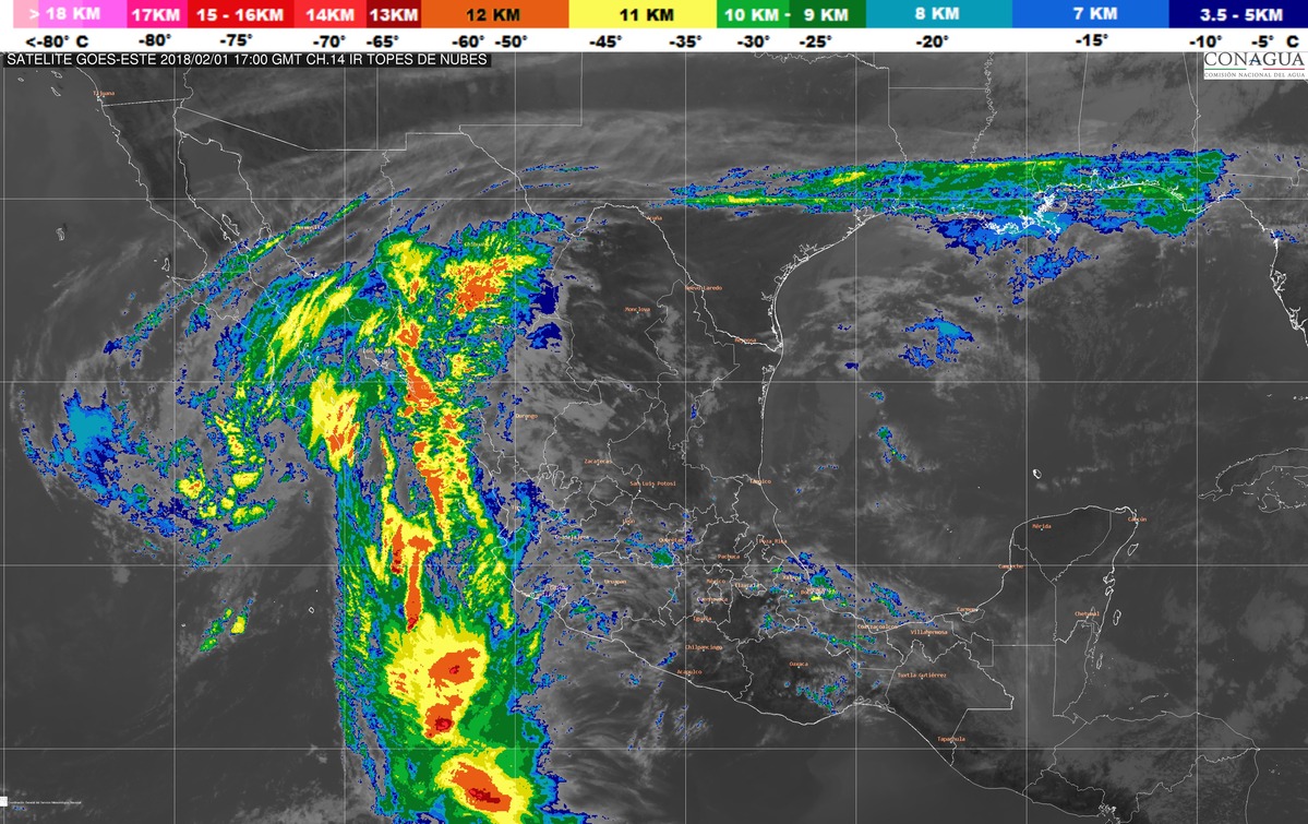 Se prevén vientos fuertes en Chihuahua y Coahuila y nevadas o aguanieve en la sierra de Durango