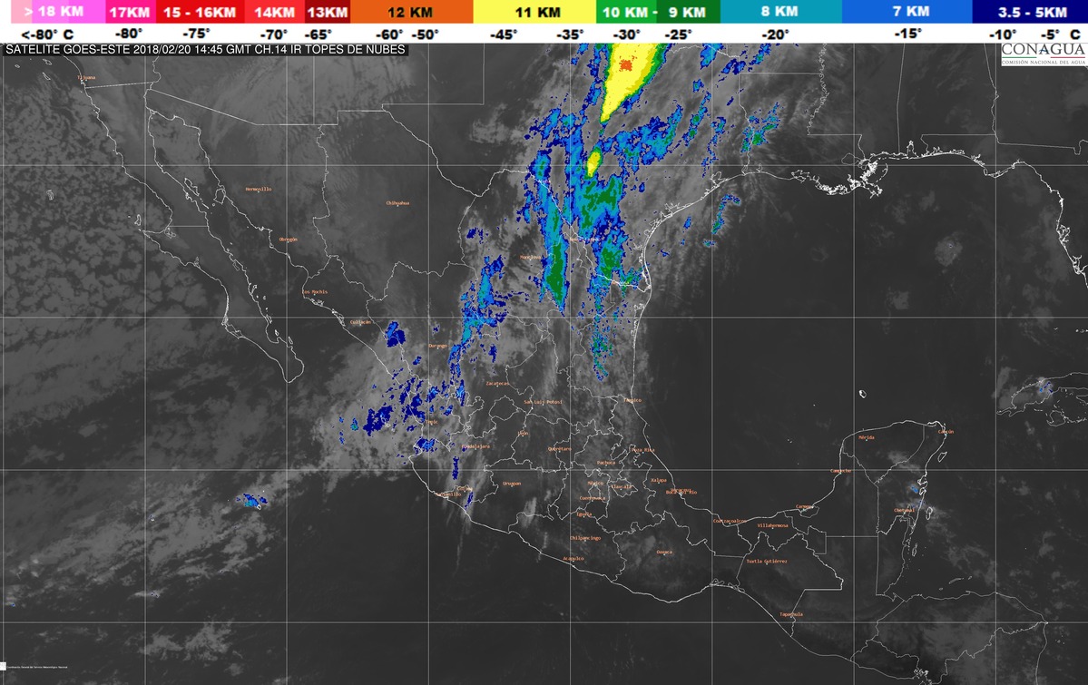 Para las próximas horas se prevén nevadas o aguanieve en las sierras de Baja California, Sonora, Chihuahua y Durango