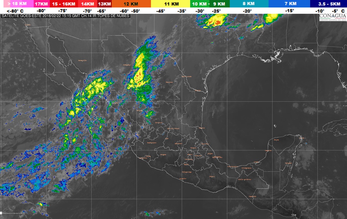 Tormentas con granizo y fuertes ráfagas de viento en Nuevo León, Coahuila, Tamaulipas y San Luis Potosí