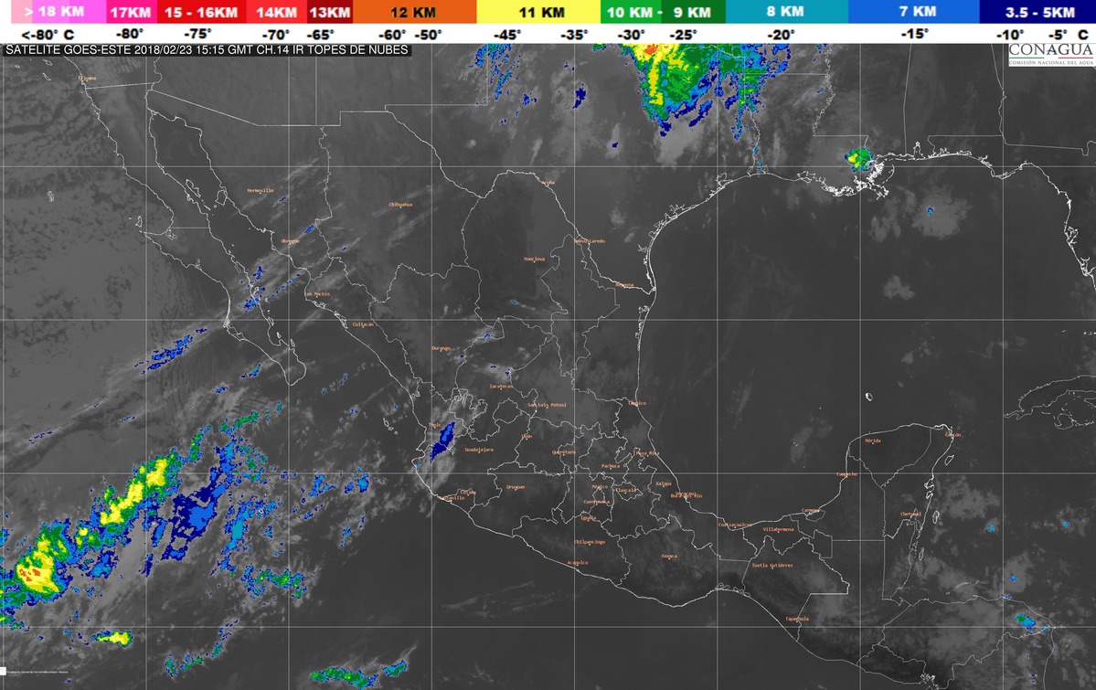 En las zonas altas del norte de Baja California se prevén vientos fuertes y posibles nevadas o aguanieve