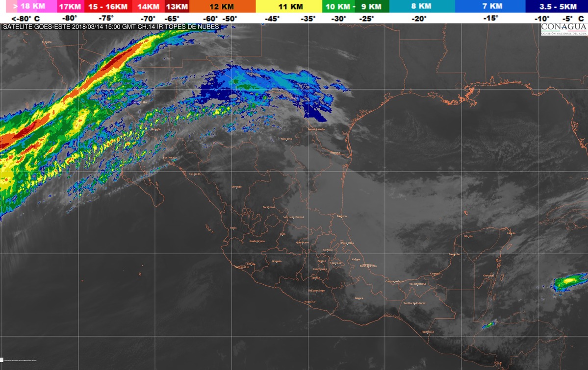 Se prevén lluvias muy fuertes en Chiapas y fuertes en Oaxaca y Veracruz