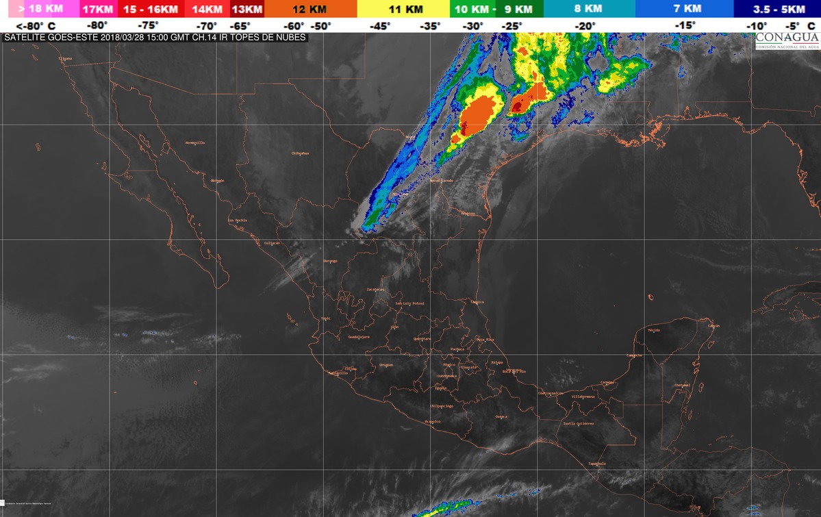 Para las próximas horas se pronostican lluvias fuertes en Nuevo León y Tamaulipas