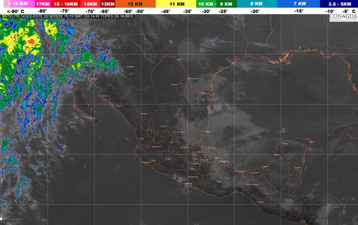 En Veracruz y Oaxaca se prevén lluvias fuertes