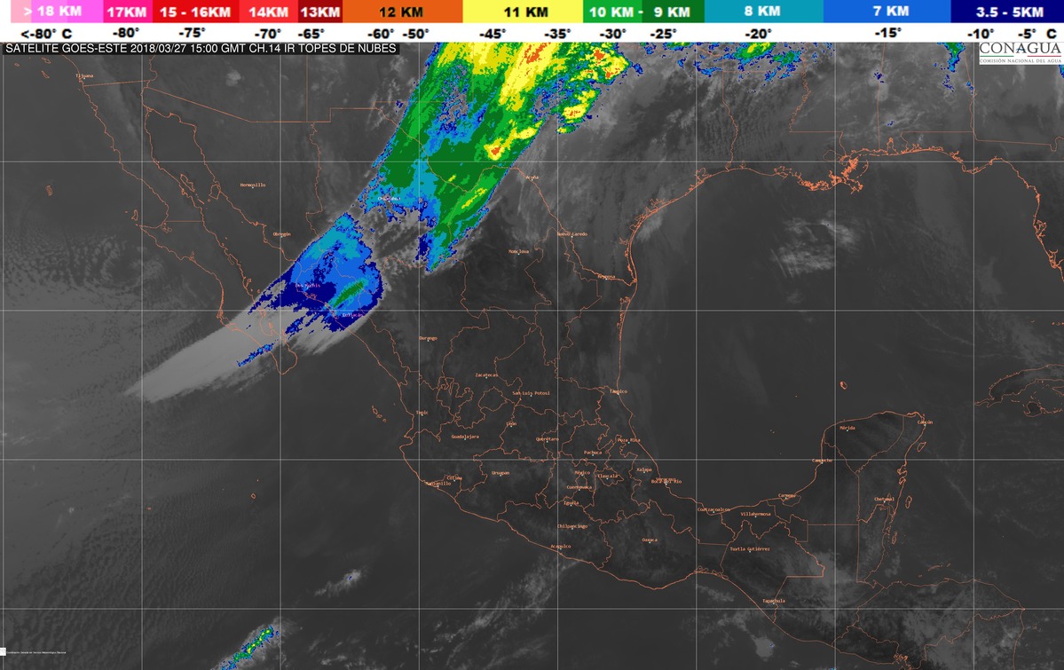 Se prevén lluvias, descenso de temperatura y vientos en el noroeste, el norte y el noreste de México