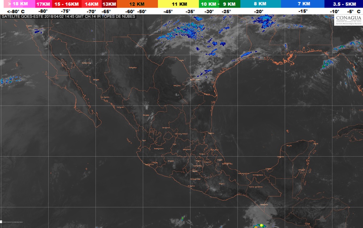 Se prevén temperaturas máximas de 40 a 45 grados Celsius en regiones de Sinaloa, Nayarit, Jalisco, Michoacán y Guerrero