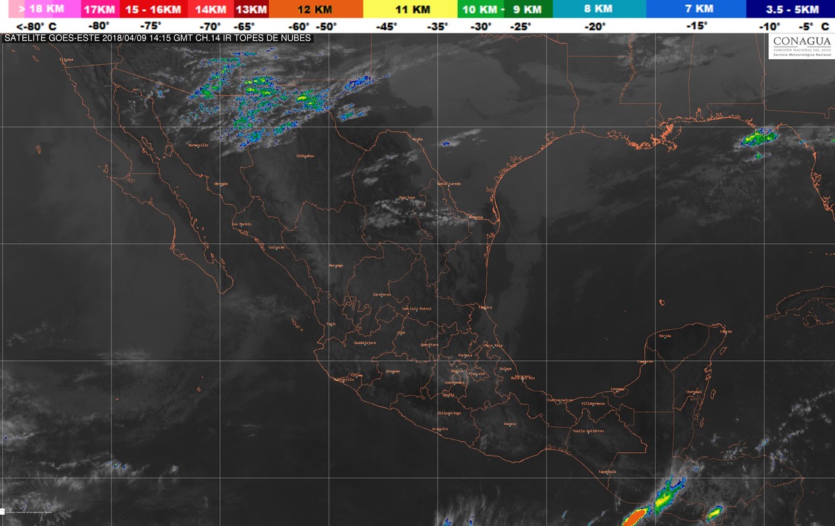 En Coahuila, Nuevo León y Tamaulipas se prevén lluvias de muy fuertes a intensas, granizadas, vientos y torbellinos o tornados