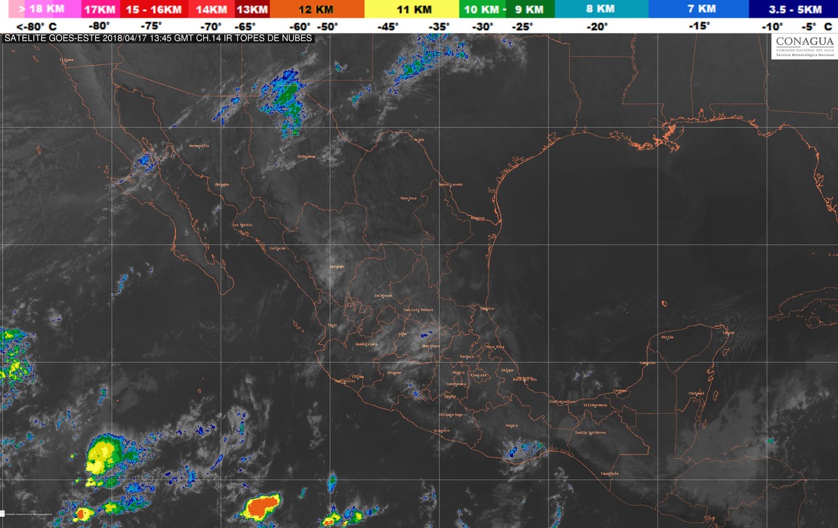 Se pronostican vientos fuertes con rachas superiores a 60 km/h y tolvaneras para Baja California, Sonora, Chihuahua y Durango