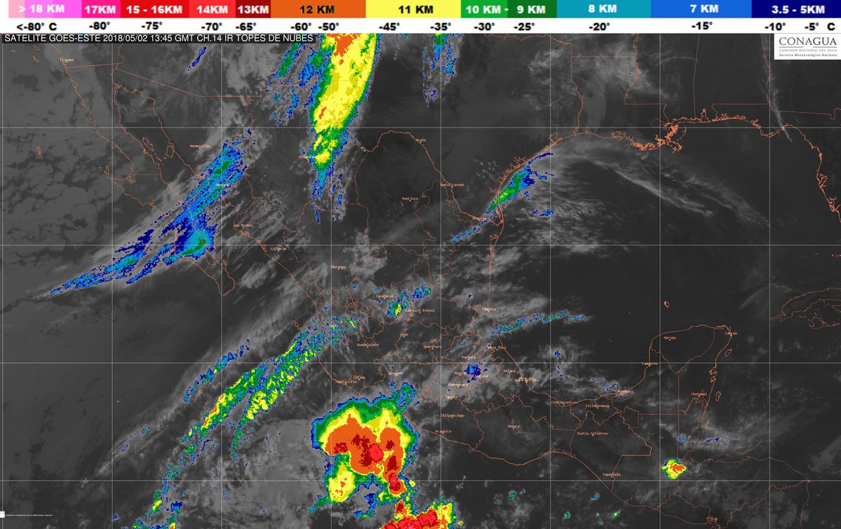 Se prevén vientos fuertes con rachas mayores a 60 km/h en Sonora, Chihuahua, Durango y Zacatecas