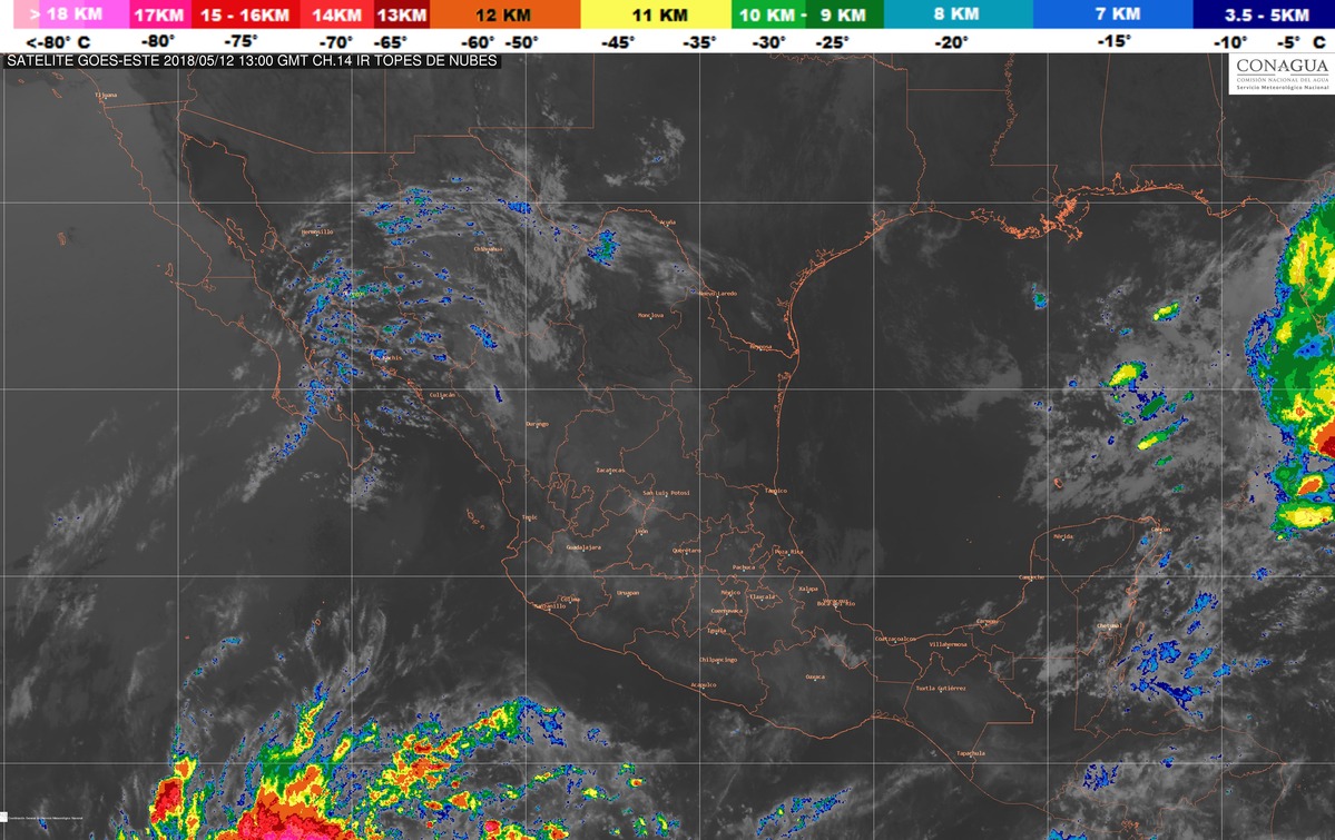 Ambiente cálido con temperaturas superiores a 35 grados Celsius en la mayor parte de la República Mexicana.
