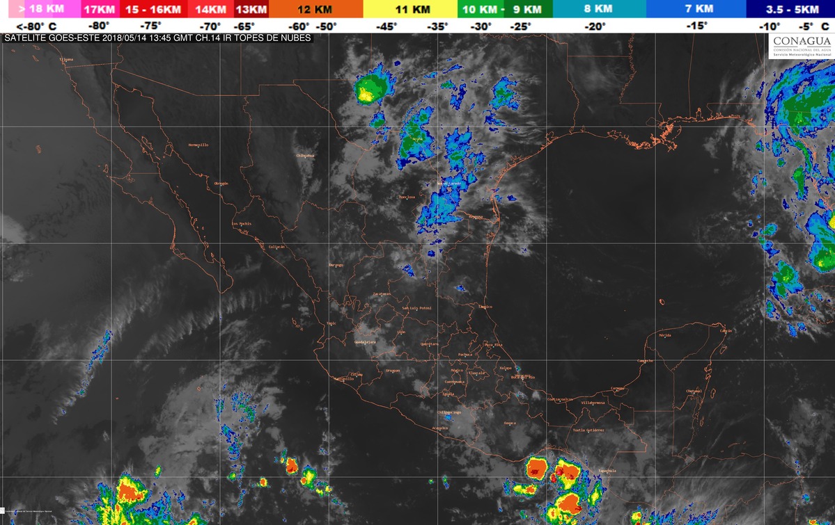 Hoy se prevén lluvias muy fuertes en áreas de Chiapas y Oaxaca