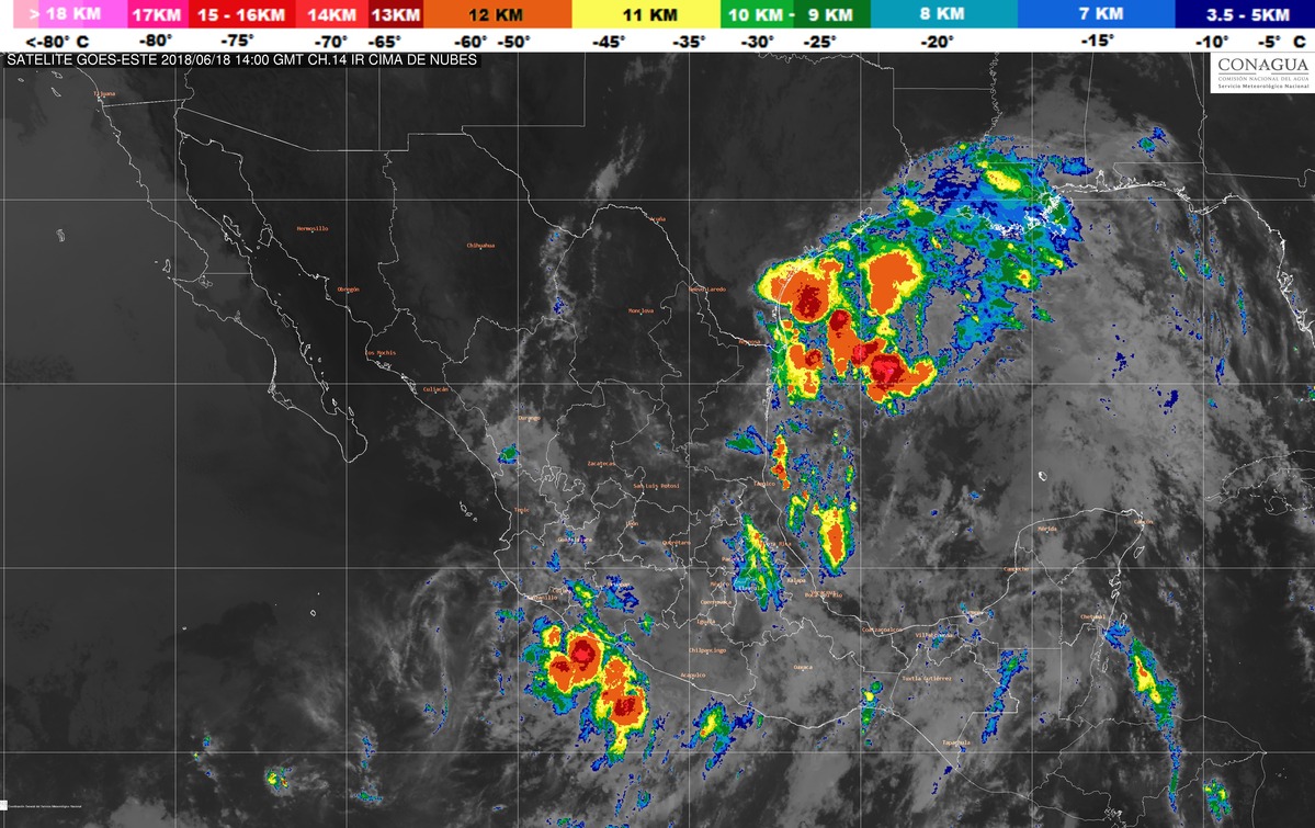 Se prevén tormentas torrenciales en el norte de Puebla y la zona montañosa central y el norte de Veracruz