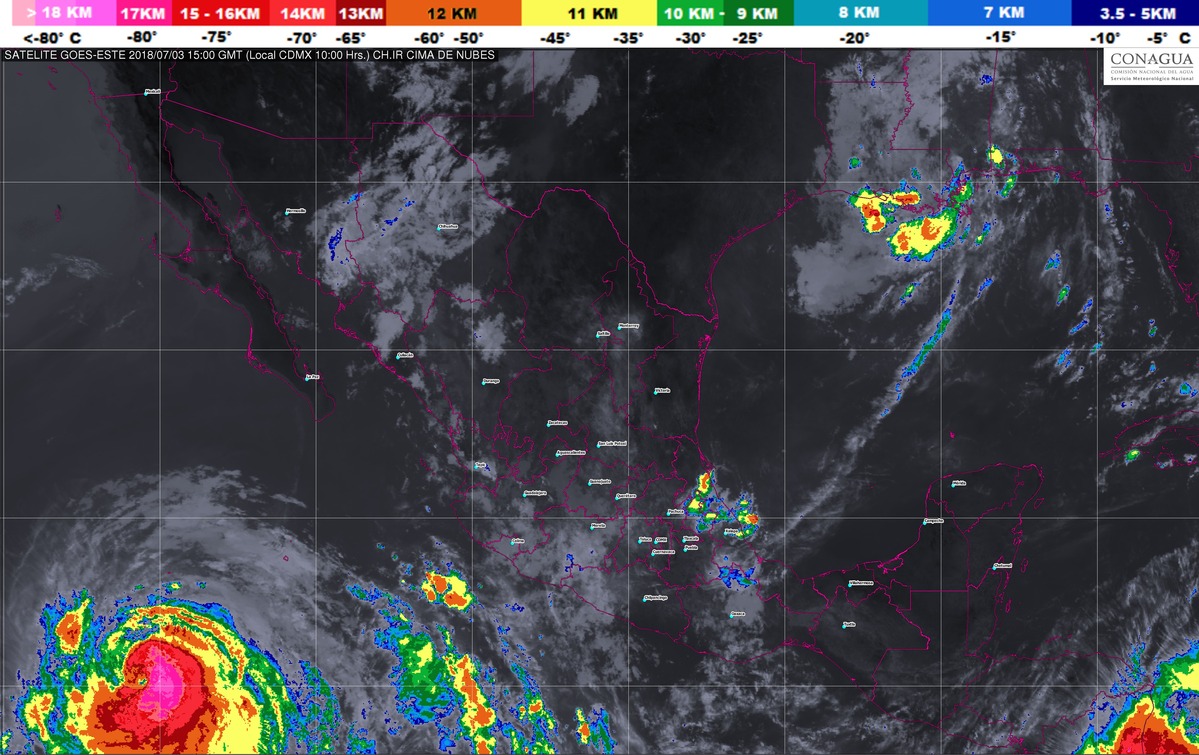 En Durango Jalisco y Michoacán se prevén tormentas muy fuertes