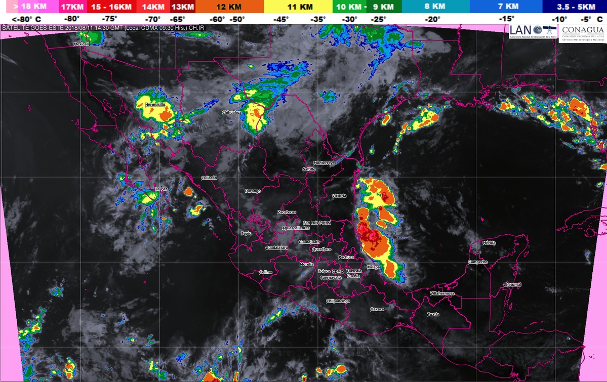 Se estiman rachas de viento mayores a 50 km/h en Nuevo León, Tamaulipas y las costas de Campeche y Yucatán