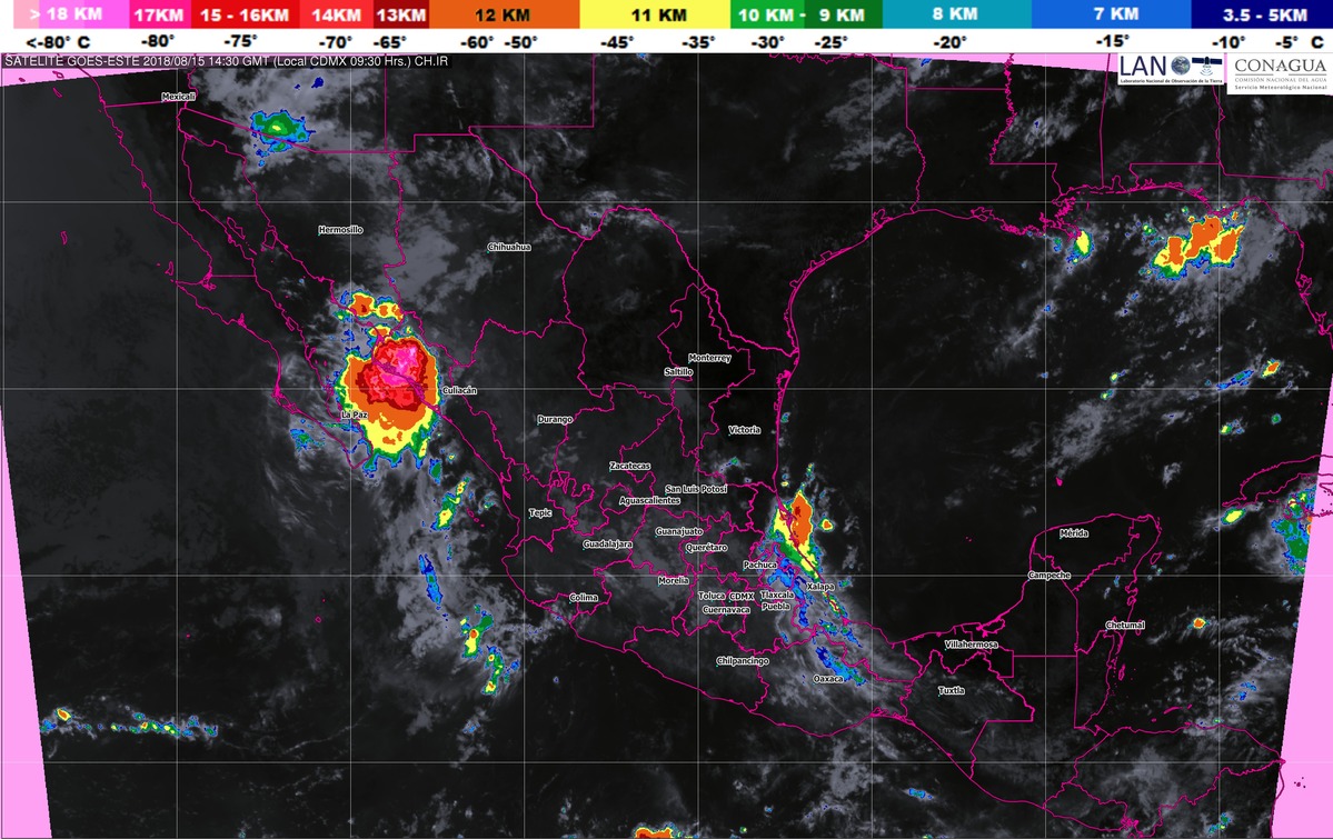 En Sinaloa, Chihuahua y Durango se prevén tormentas muy fuertes