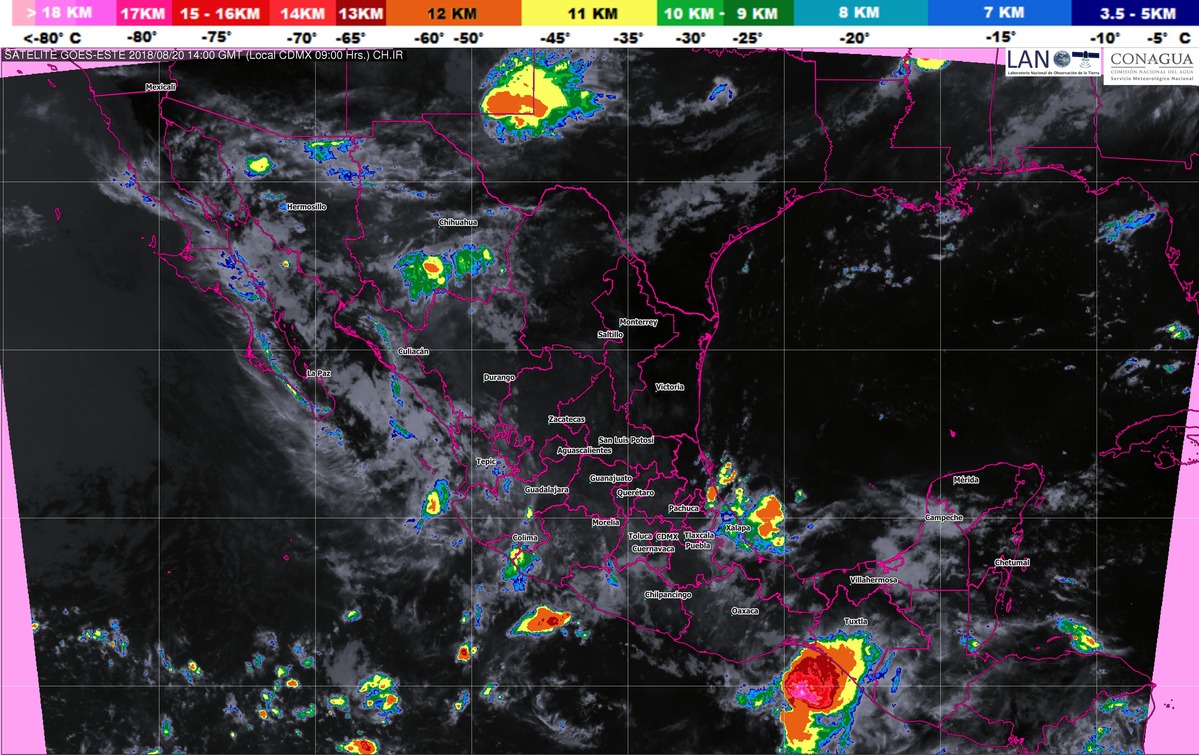 Tormentas intensas con posibles granizadas se prevén para hoy en regiones de Sinaloa y Nayarit