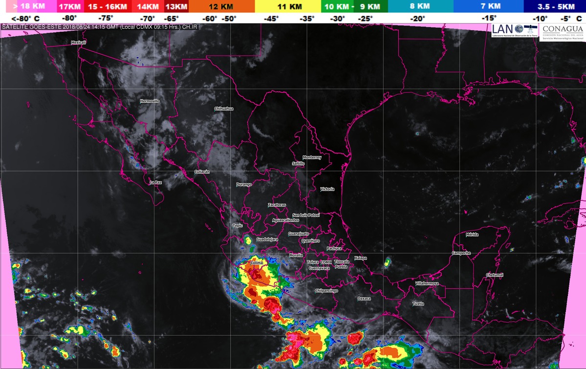La Onda Tropical No. 31 ocasionará tormentas muy fuertes con posible granizo en zonas de Chiapas y Oaxaca