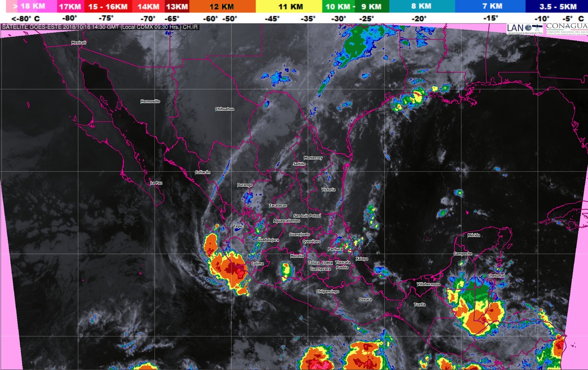 Pronostican tormentas intensas para Coahuila, Nuevo León, Veracruz y Chiapas