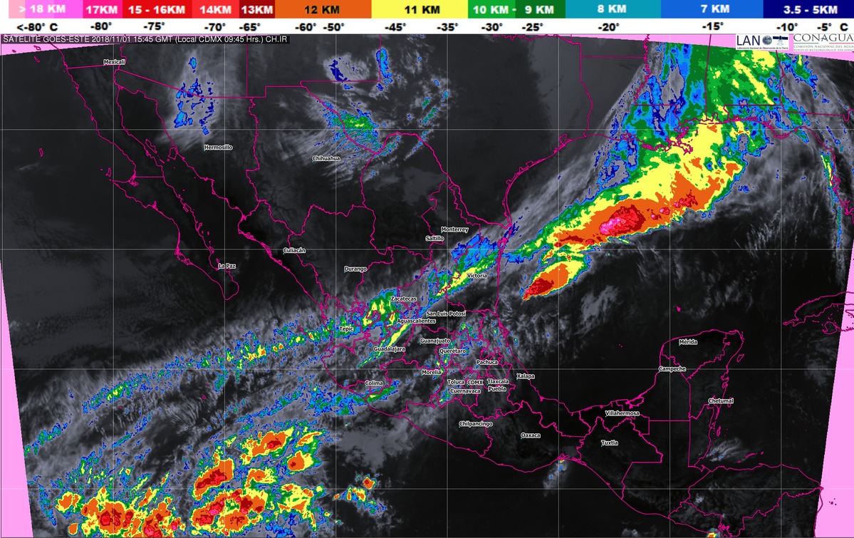 En Puebla, Veracruz y Oaxaca, se prevén tormentas intensas