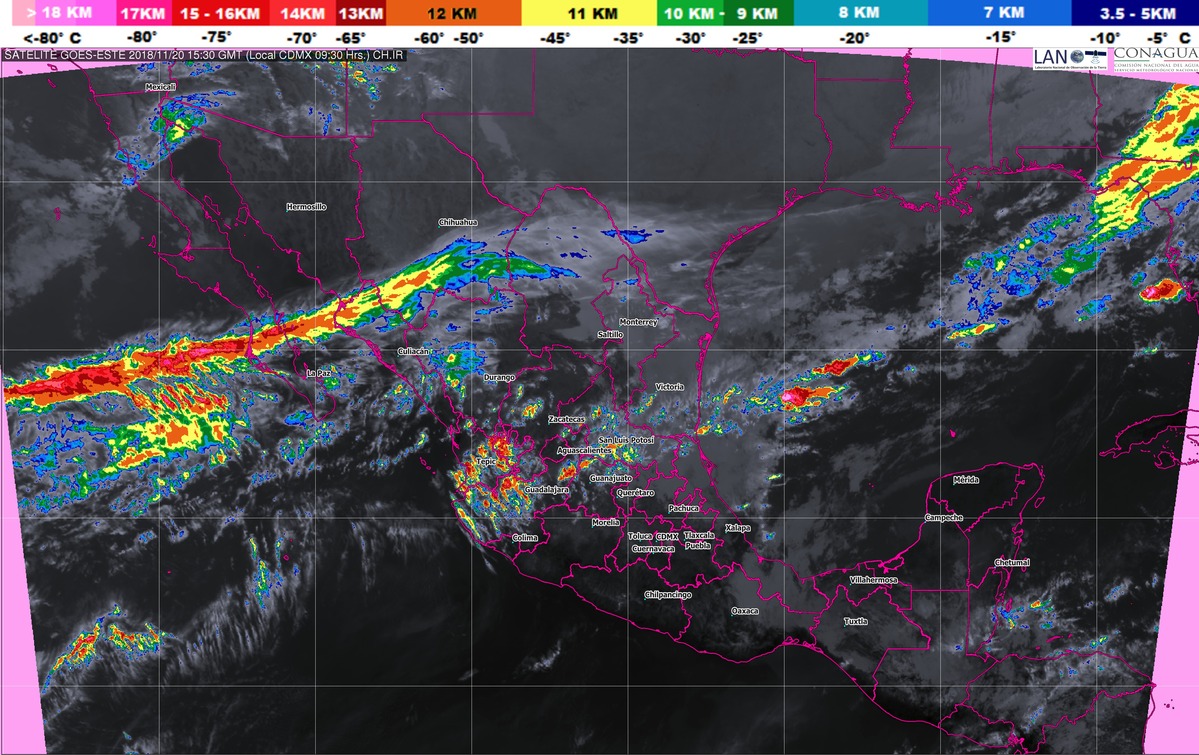 Tormentas intensas, se prevén en Veracruz, Oaxaca y Chiapas