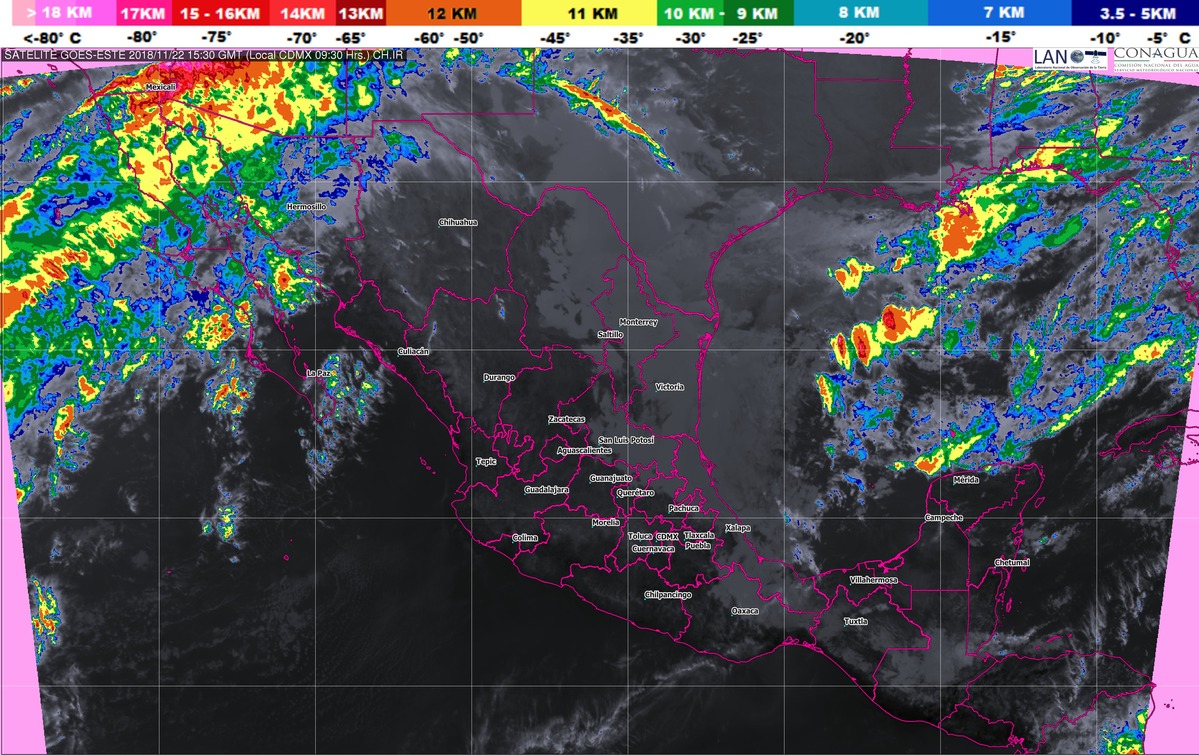 Se prevé ambiente frío en México durante la mañana y la noche