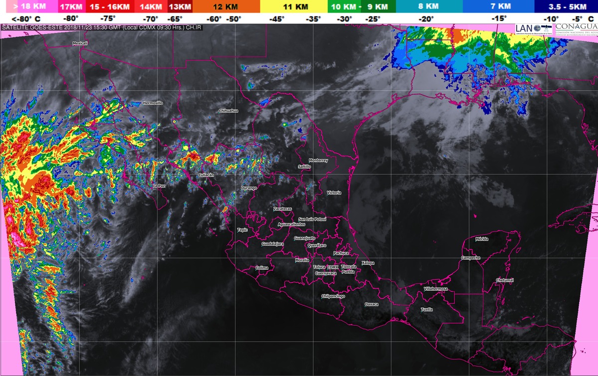 Condiciones meteorológicas estables con bajo potencial de lluvias se prevén en la mayor parte de México