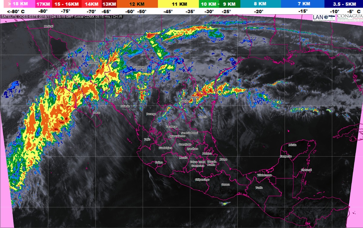 Vientos fuertes con rachas superiores a 50 km/h se estiman en la costa occidental de Baja California