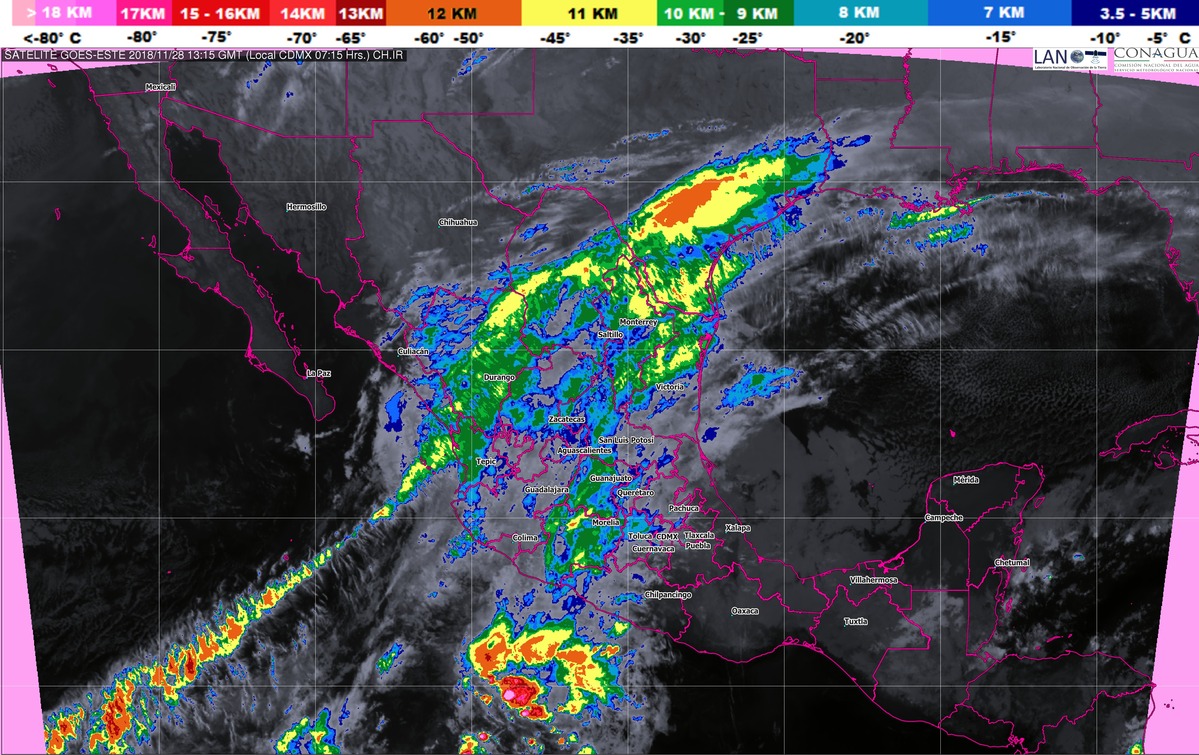 Durante las próximas horas se prevén tormentas intensas en Colima y Michoacán