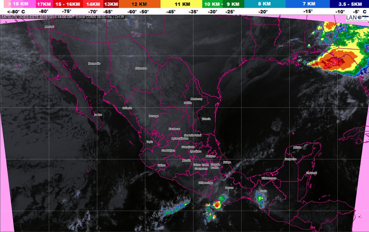 Ambiente frío en el norte, noreste, oriente y centro de la República Mexicana