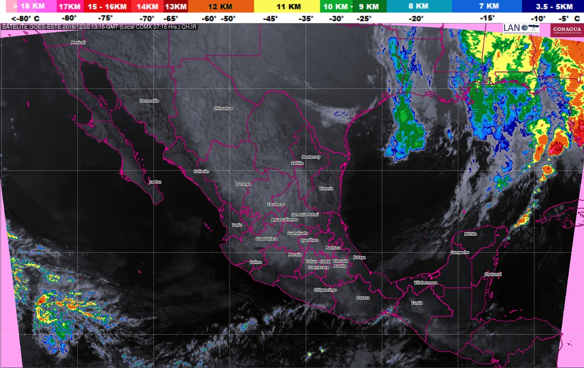 Se prevé descenso de temperatura en la mayor parte de México y posibles heladas en zonas montañosas del norte y centro del país