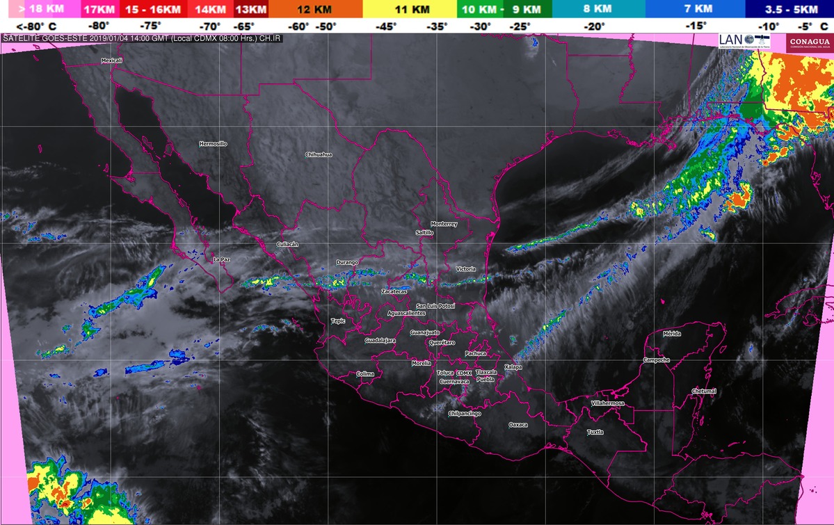Se prevén tormentas intensas en Veracruz, Tabasco y Chiapas