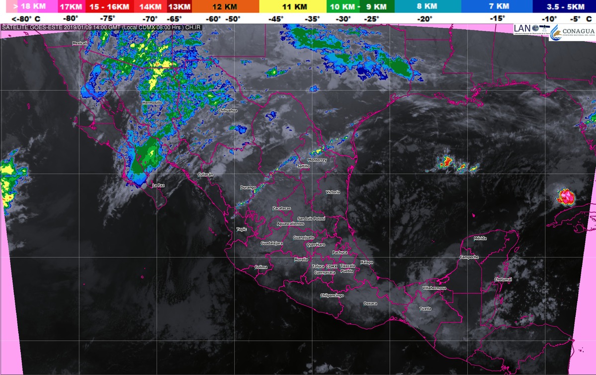 Descenso de temperaturas se prevé en el noreste, el oriente y el centro de México