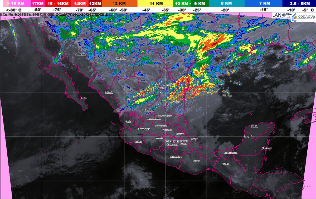 Pronostican lluvias con chubascos para Tamaulipas, Veracruz, Puebla, Oaxaca, Chiapas y Quintana Roo