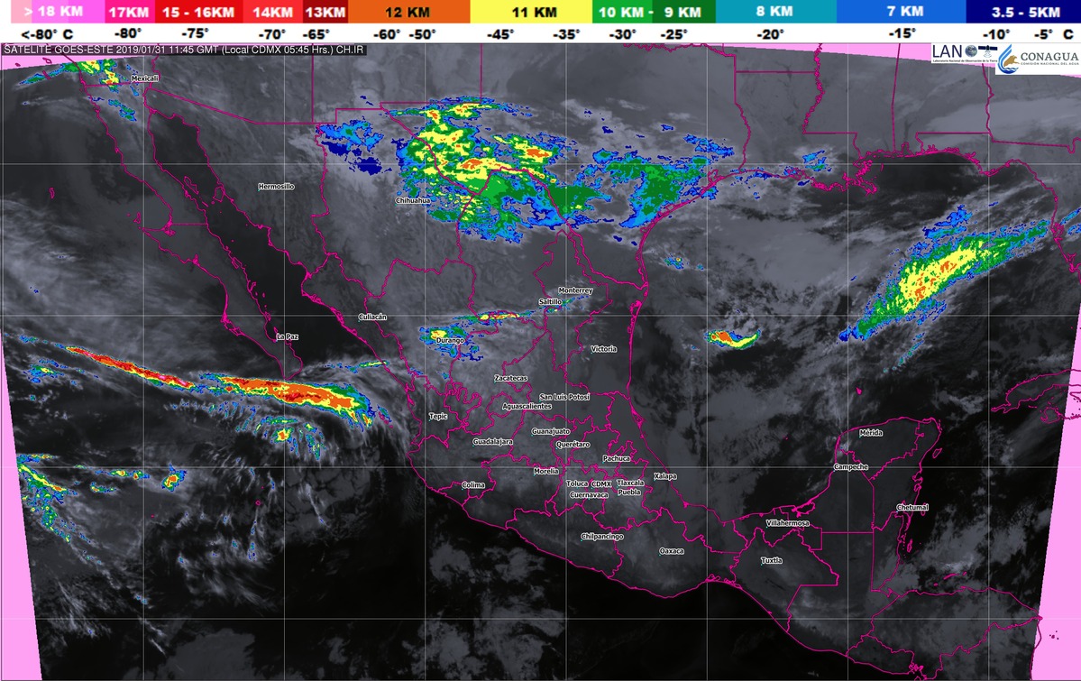 Prevén ambiente frío en la mañana en gran parte de México con bancos de niebla en zonas altas del noreste y el oriente