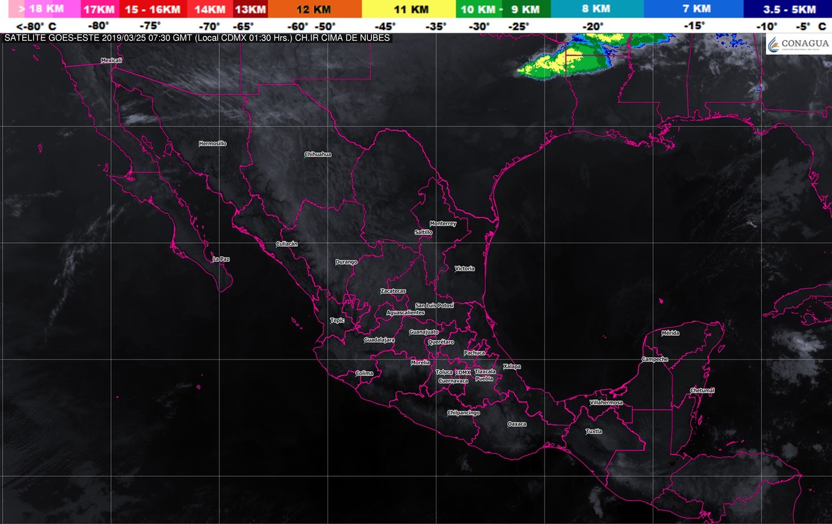 Pronostican lluvias con intervalos de chubascos, actividad eléctrica y granizo para Coahuila, Nuevo León y Tamaulipas