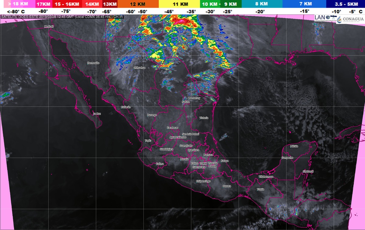 Prevén vientos de componente norte con rachas superiores a 60 km/h en el Istmo y el Golfo de Tehuantepec