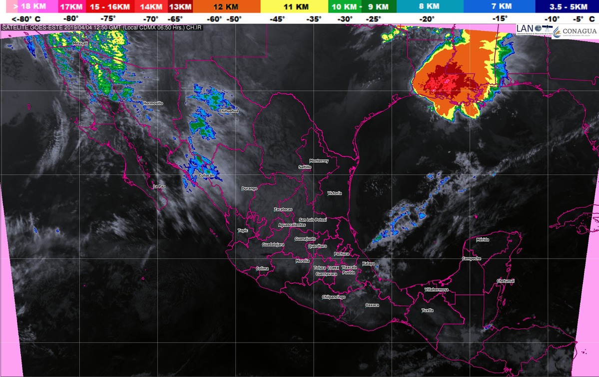 Vientos fuertes con rachas superiores a 50 km/h se prevén hoy en Baja California, Sonora y Chihuahua