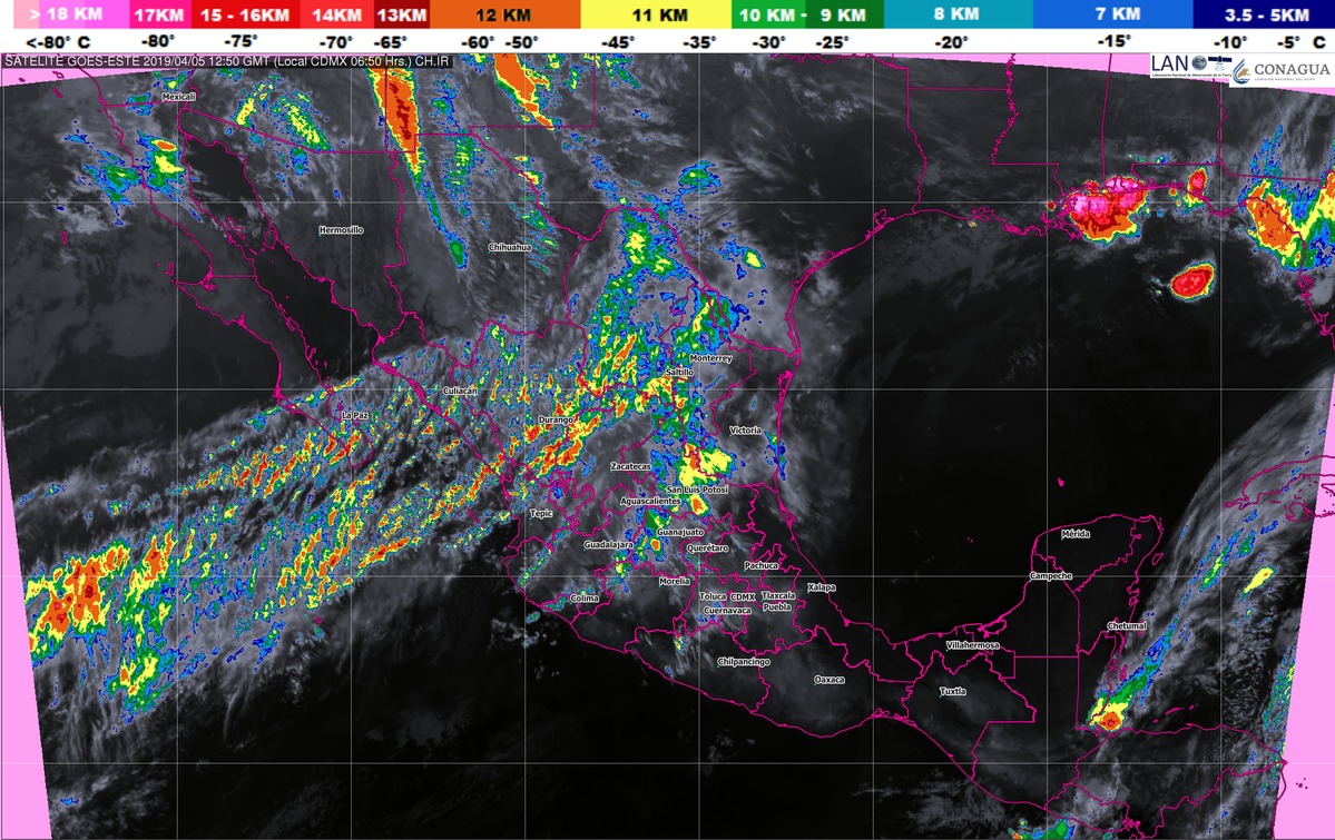 Lluvias, vientos y posibles torbellinos se prevén hoy en Coahuila, Nuevo León y Tamaulipas