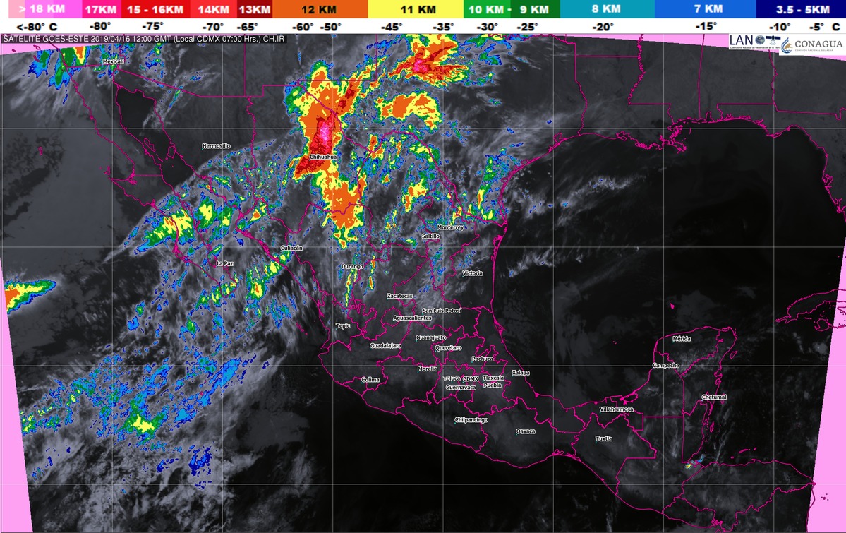 Se prevén temperaturas diurnas de calurosas a muy calurosas en la mayor parte de México, debido a una onda de calor
