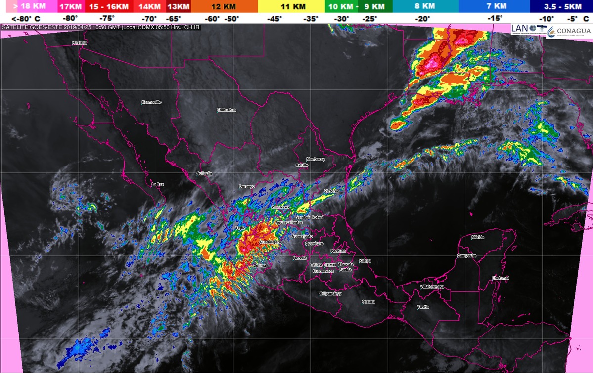 Pronostican tormentas fuertes con granizo en Puebla y Veracruz
