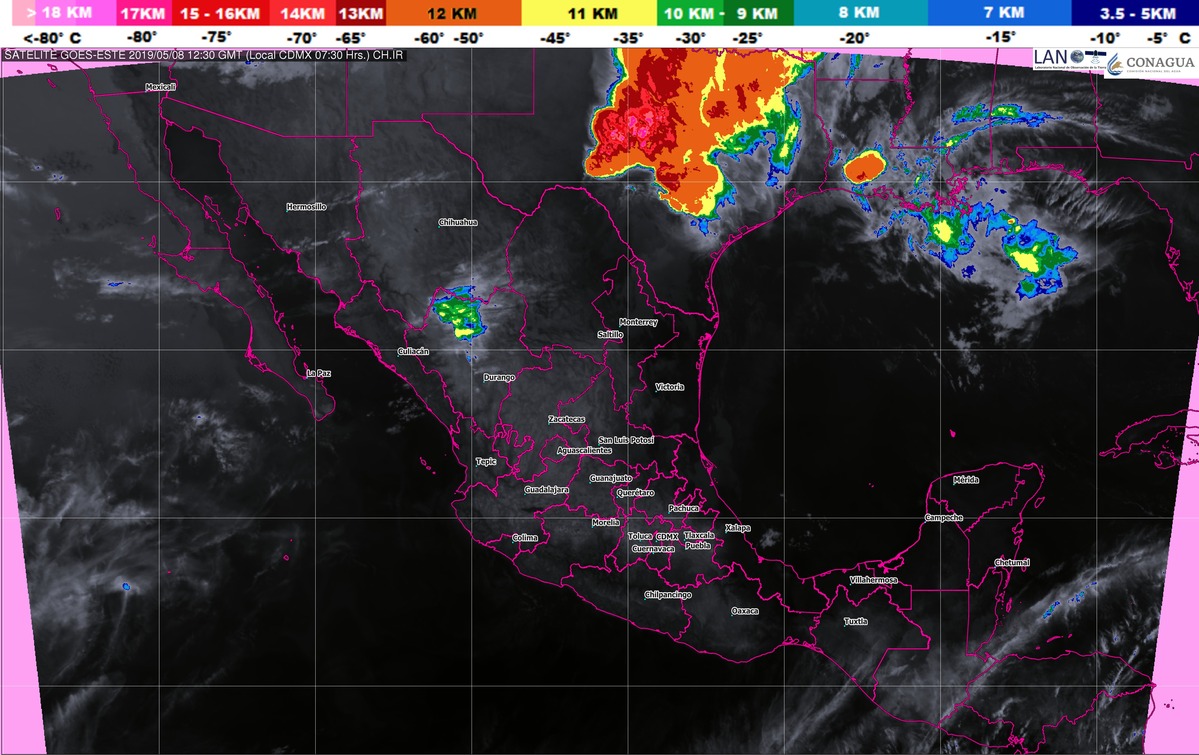 Prevén tormentas fuertes, actividad eléctrica y posibles granizadas en Oaxaca y Chiapas