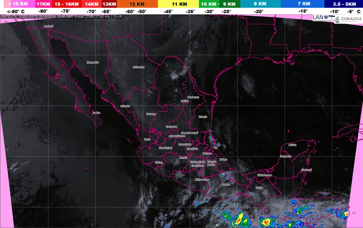 Pronostican tormentas fuertes para Puebla, Veracruz, Oaxaca y Chiapas