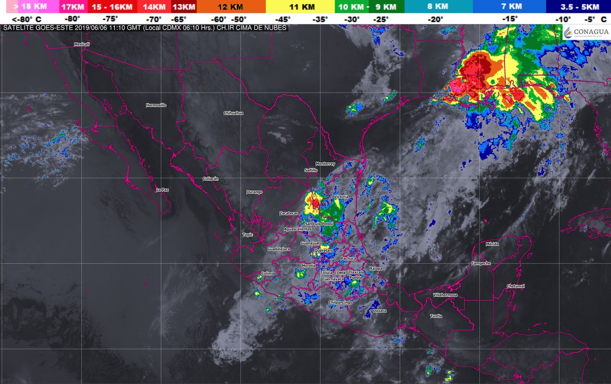 Pronostican tormentas muy fuertes para Michoacán y Estado de México